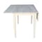 International Concepts Square Dual Drop Leaf Dining Table, Square, Unfinished, 40 W, 40 L, 29 in H, Wood, Unfinished T-40DS - alternate 2